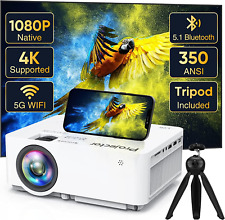 Native 1080P Projector with 5G Wifi Bluetooth (With Tripod) 14000L 4K  picture