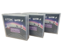 New TDK D2405-LTO2 LTO-2 Ultrium 2 200/400GB Data Cartridge Tape Lot of 3 picture
