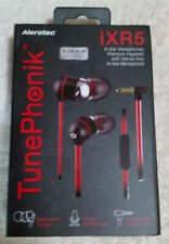 Aleratec TunePhonik Headphones with Microphone iXR5 Black and Red Aluminum  NEW picture