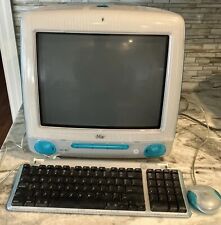 Estate Sale VTG Apple iMac Blueberry w/ Keyboard Mouse. Parts Or Repair picture
