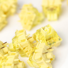 Hand Lubed & Filmed Akko V3 Cream Yellow Pro Linear Mechanical Keyboard Switches picture
