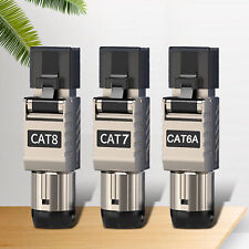 2024 10PCS CAT8 /CAT7 /CAT6A RJ45 Connector Plug, Tool Free Shielded RJ45 Ends picture