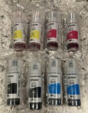Genuine Epson 522 Ink Bottles - 2 BK, 2M, 2C, and 2Y - Exp 26/28 - Sealed - New picture