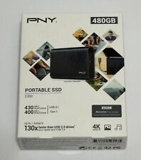 PNY 480GB Portable SSD Elite(PSD1CS1050480RBPDQ) External SSD USB 3.1 Sealed New picture