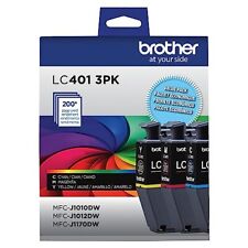 brother genuine lc401 3pk standard yield 3-pack ink cartridges ? includes 1 c... picture