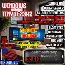 Windows Tiny11 2024 Edition Fully Fuctional 23H2 Bloat Free Install USB or DVD picture
