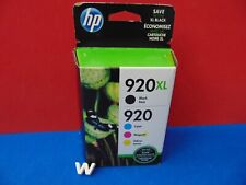 Genuine HP 920 XL Black & 920 Cyan, Magenta & Yellow Expired 2020 New & Sealed picture