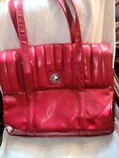 Buxton LRG Red Faux Leather Laptop Computer Briefcase Bag Work Tote School picture