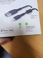 Belkin BOOST CHARGE Braided Lightning to USB-A ChargeSync Cable 6.6 ft. Black picture