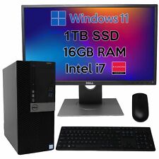 Dell i7-6700 Desktop Computer PC 1TB SSD 16GB AMD Radeon Windows 11 picture