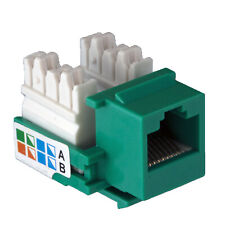 25 pack- Green Cat5e Jacks -Free Same Day Shipping from the US-Lifetime Warranty picture
