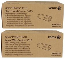 2 Genuine Factory Sealed Xerox Phaser 3610 3615 M455 P455 High Capacity Toners picture