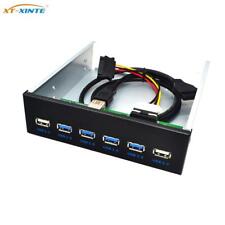 XT-XINTE 19Pin to USB 3.0 Hub Connector 4Ports USB3.0 PC Front Panel Bracket New picture