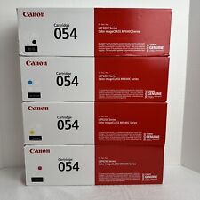 Canon Genuine 054 Toner Cartridges Set of 4 Black Cyan Magenta Yellow NIB New picture