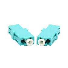 100pc LC UPC-LC UPC Simplex Multimode OM3 Fiber Optic Adapter Coupler Flangeless picture