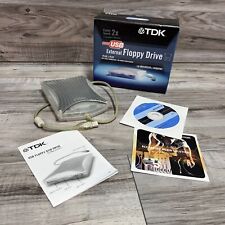 TDK External Floppy Disk Drive USB FDD-100 Mac Windows Plug Play picture