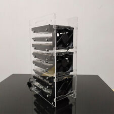 Clear Disk Test Bench Case Bracket DIY Enclosure Shelf Set Hard Drive 3.5