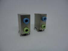 2 Pcs Pack Lot 3.5mm Audio Dual Channel Stereo Sound Card Socket Port Blue Green picture