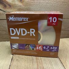 Memorex DVD-R 10PK 16X 4.7 GB 120 Min NEW FACTORY SEALED with cases picture