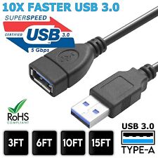 USB 3.0 Extension Extender Cable Cord Type A Male to A Female 3-15FT HIGH SPEED picture