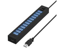Sabrent 13 Port High Speed USB 2.0 Hub with Power Adapter and 2 Control Switches picture
