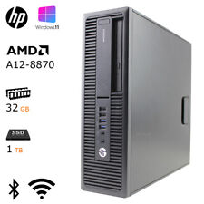 HP A12 CPU / DDR4 32GB RAM / 1TB SSD WiFi BT HDMI 705 G3 SFF Windows 11 Computer picture