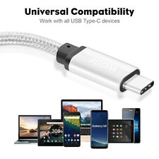 USB C to USB C Cable 3.1 Gen1 Type C Nylon Braided &Fast Charging 6.6ft/Silver picture