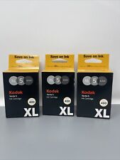Lot Of 3 New Kodak Verite 5 ALK1UA Black XL Jet Cartridge OEM Genuine  Sealed picture