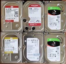 Lot 4x4TB WD HP + 2x2TB SEAGATE SATA NAS Hard drives TESTED Zero bad sector picture