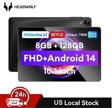 Headwolf Android 14 Tablet 10.1 inch WiFi FHD Display Tablets PC 8GB RAM + 128GB picture