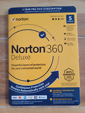 NORTON 360 DELUXE 2024 (5 DEVICE/1 YEAR) INTERNET SECURITY, VPN NEW Ships FAST  picture