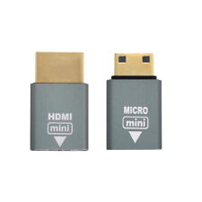 Cablecy 2pcs/set Micro HDMI Female to Mini Male Adapter 4K & HDMI 1.4 Male picture