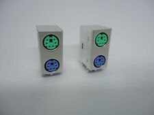 2 Pcs Pack Lot Purple Green PS2 PS/2 Keyboard Mouse Port Jack Plug Connector PC picture