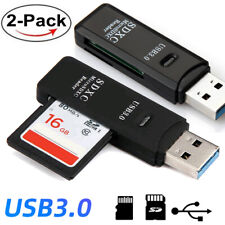 2PCS USB 3.0 2 in 1 HighSpeed Memory Card Reader Adapter for Micro SD TF T-Flash picture