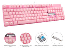 Feels super good Pink gaming Mechanical  Keyboard White LED Backlit Original $79 picture