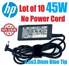 LOT of 10 OEM HP Laptop AC Adapter Charger 741727-001 45W Blue Tip No Power Cord picture