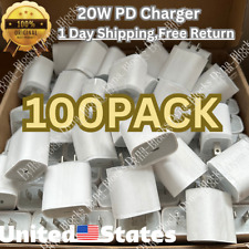 100X 20W USB-C PD Power Adapter Fast Charger For iPhone 14 13 12 11 Pro Samsung picture