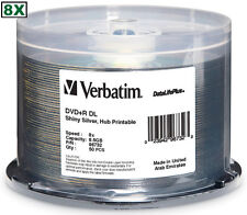 50-Pak Verbatim DataLifePlus 8.5GB 8X Shiny-Silver DL DVD+R's Verbatim 96732 picture