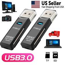 2Pcs USB 3.0 2 in 1 HighSpeed Memory Card Reader Adapter for Micro SD SDXC TF US picture