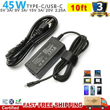 45W Type-C USB-C Adapter Laptop Charger For HP Chromebook Lenovo ThinkPad Yoga picture