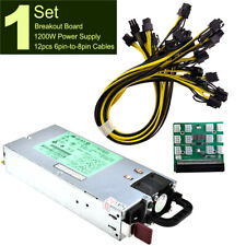 DPS-1200FB A 1200W PSU Power Supply + Breakout Board + 12pcs 6pin-to-8pin Cables picture