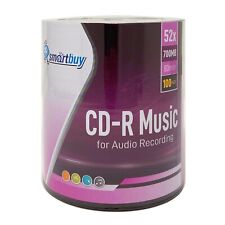100 PK Smartbuy Digital Audio CD-R Music 52X 700MB/80Min Logo Blank Record Disc picture