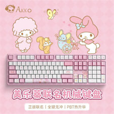 Akko My Melody Mechanical Keyboard 3087 3108 Wired Game Keyboards PBT Keycaps  picture