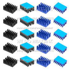 10x14x6mm Zigzag Blue / Black Aluminum HeatSink Alloy Cooler With Adhesive Pad picture