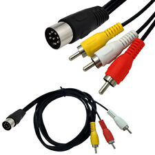 6FT TV AV Audio Video 8Pin DIN 3 RCA Composite Cable For Commodore 64 128 16 +4 picture