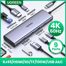 Ugreen Usb C Hub 4K 60Hz Type C To Hdmi 2.0 Rj45 Pd 100W Adapter For MacBook Air picture