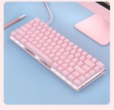 AJAZZ AK33 Cute Pink Mechanical Keyboard Red Switches White LED Backlit PC Win picture