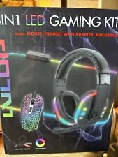 LVLUP  3 in 1 LED Gaming Kit Includes Mouse, Headset w/Adapter, Mousepad Vivitar picture