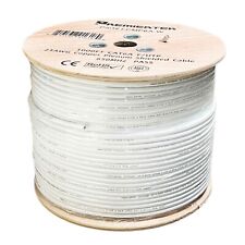 CAT6A 1000FT CMP Plenum Shielded F/UTP NETWORK ETHERNET LAN CABLE 650MHz WHITE picture