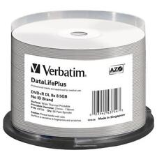 NEW Verbatim 43754 DVD+R DL 8.5GB 8X DataLifePlus White Thermal Printable Hub - picture
